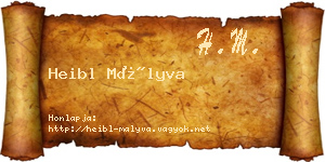 Heibl Mályva névjegykártya